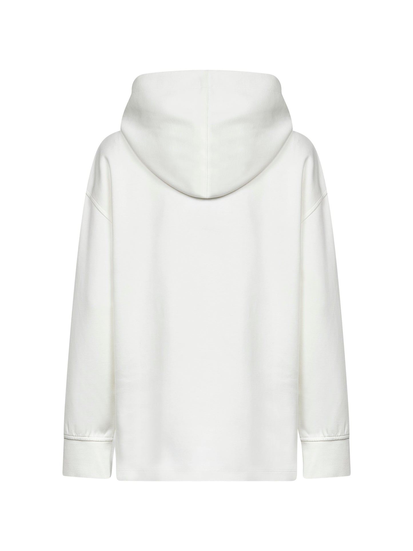 Felpa con cappuccio VISIERA in jersey bianco