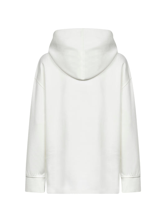 White jersey VISERA hoodie