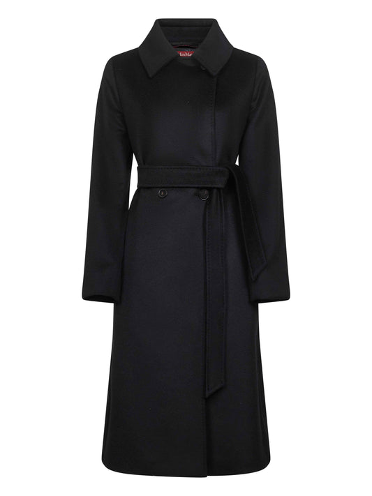 Black broadcloth BCOLLAG robe coat