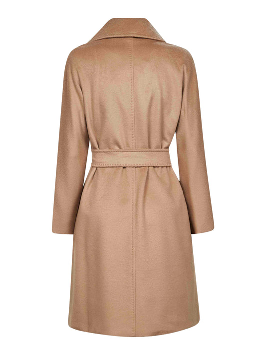 Camel broadcloth DRAVENNA robe coat