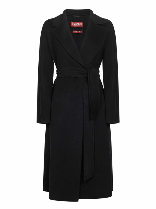 Black drap double cloth CLES robe coat