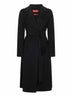 Black drap double cloth CLES robe coat