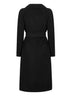 Black drap double cloth CLES robe coat