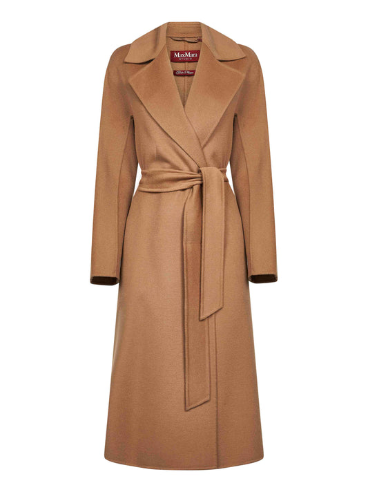 Camel drap double cloth CLES robe coat