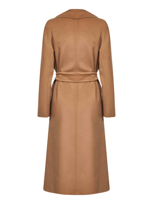 Camel drap double cloth CLES robe coat