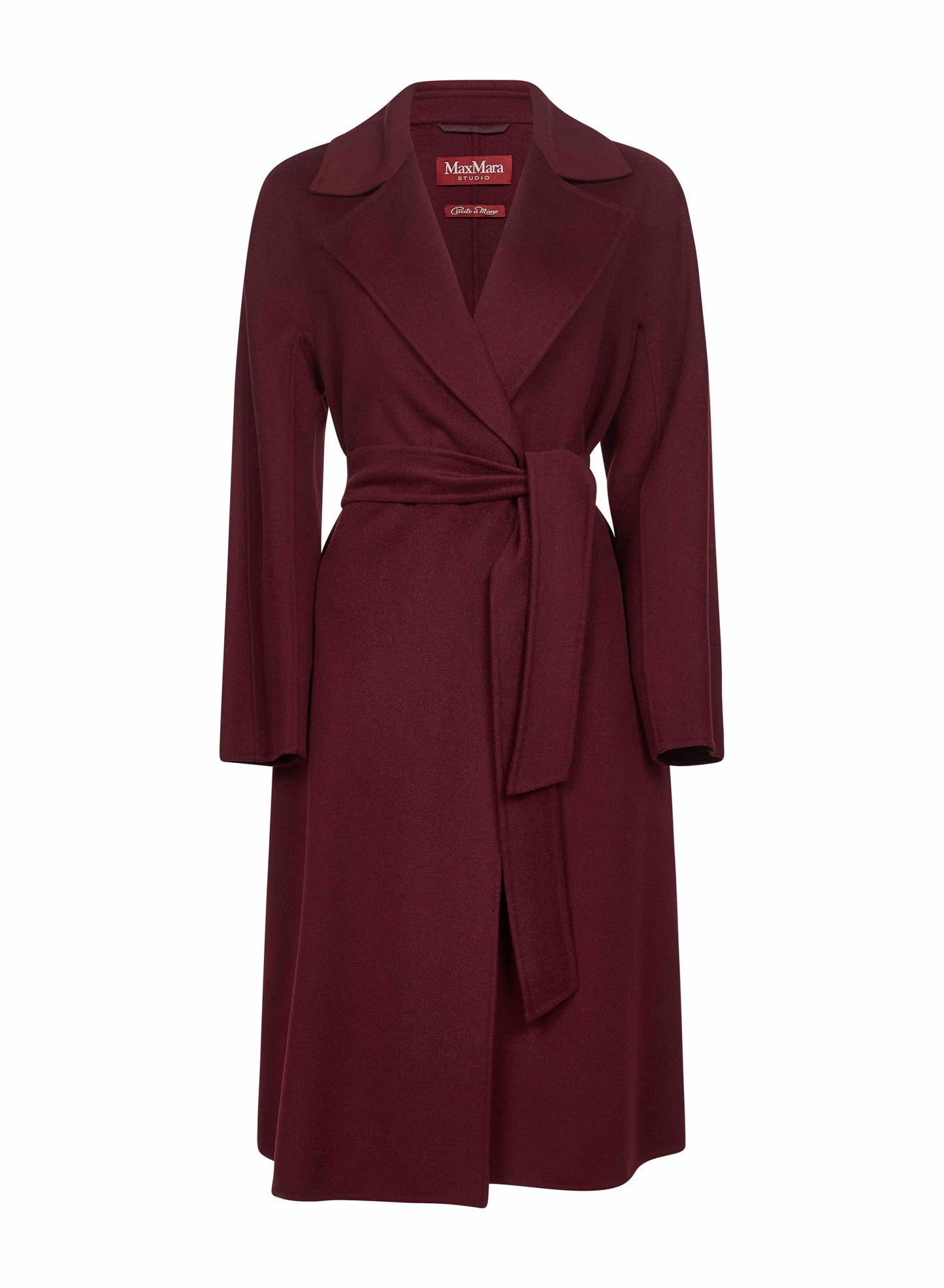 Burgundy drap double cloth CLES robe coat