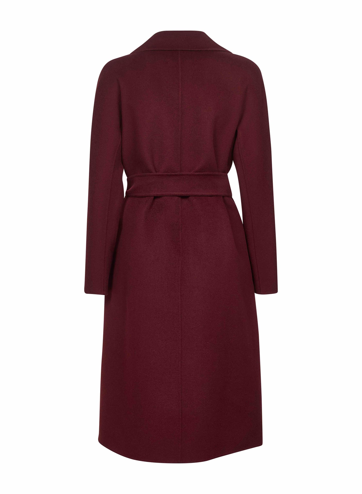 Burgundy drap double cloth CLES robe coat