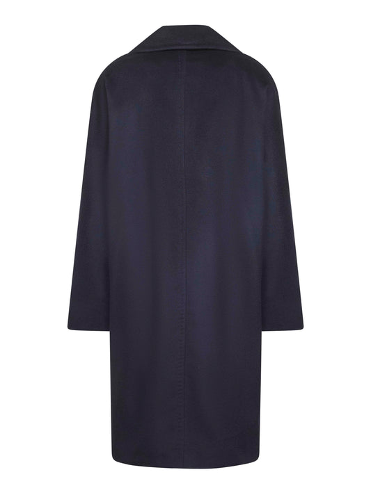 Cappotto over AGENDA in drap di lana blu