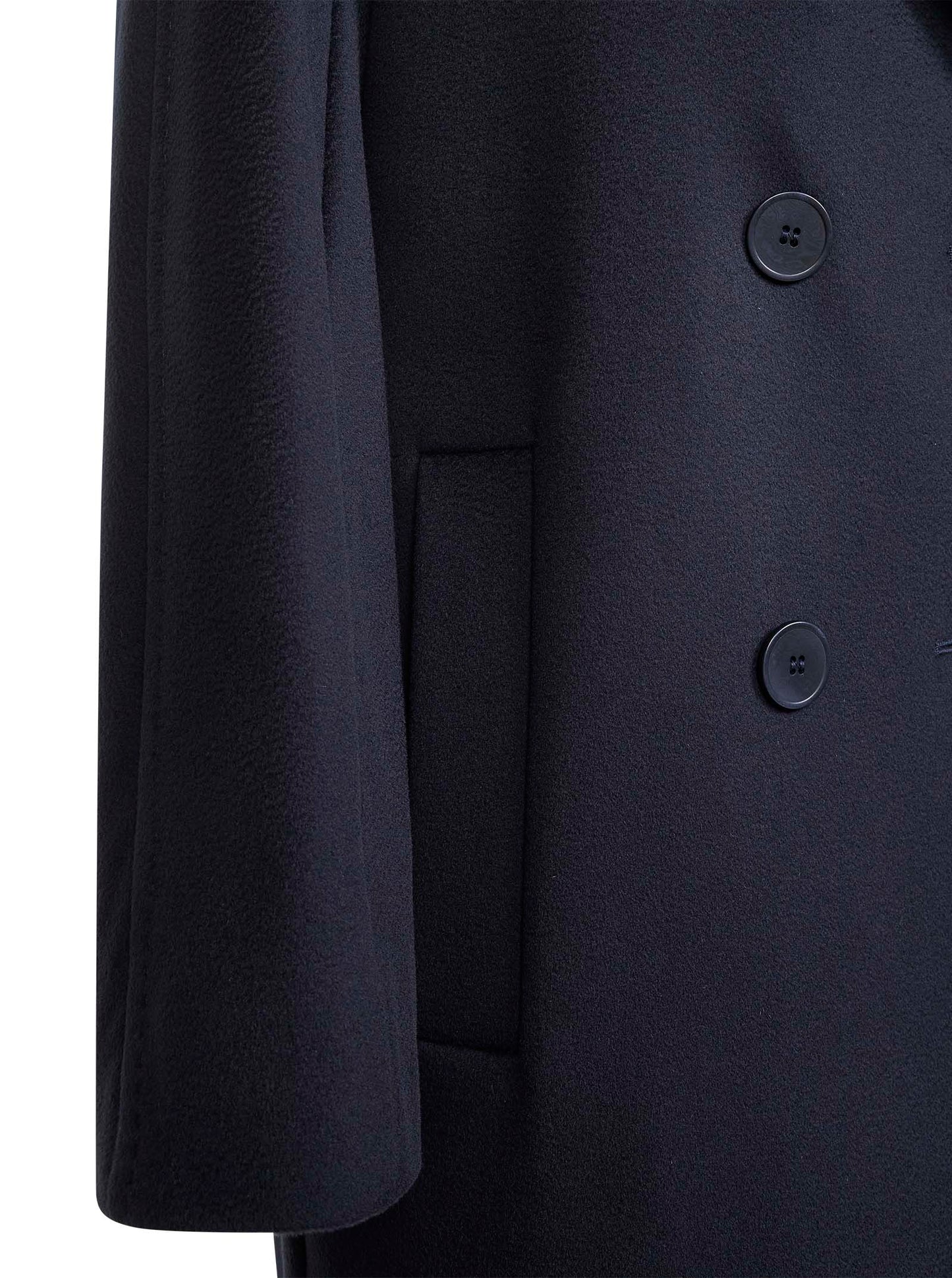 Cappotto over AGENDA in drap di lana blu