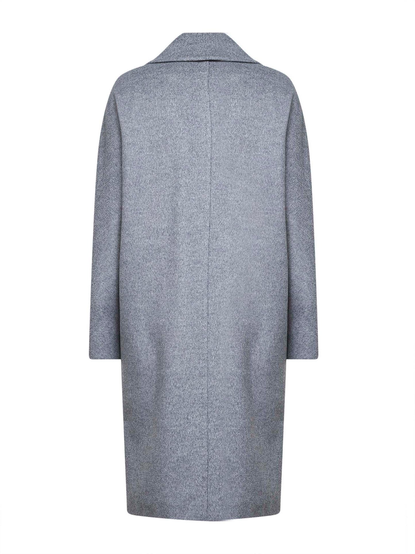 Cappotto over AGENDA in drap di lana grigio medio