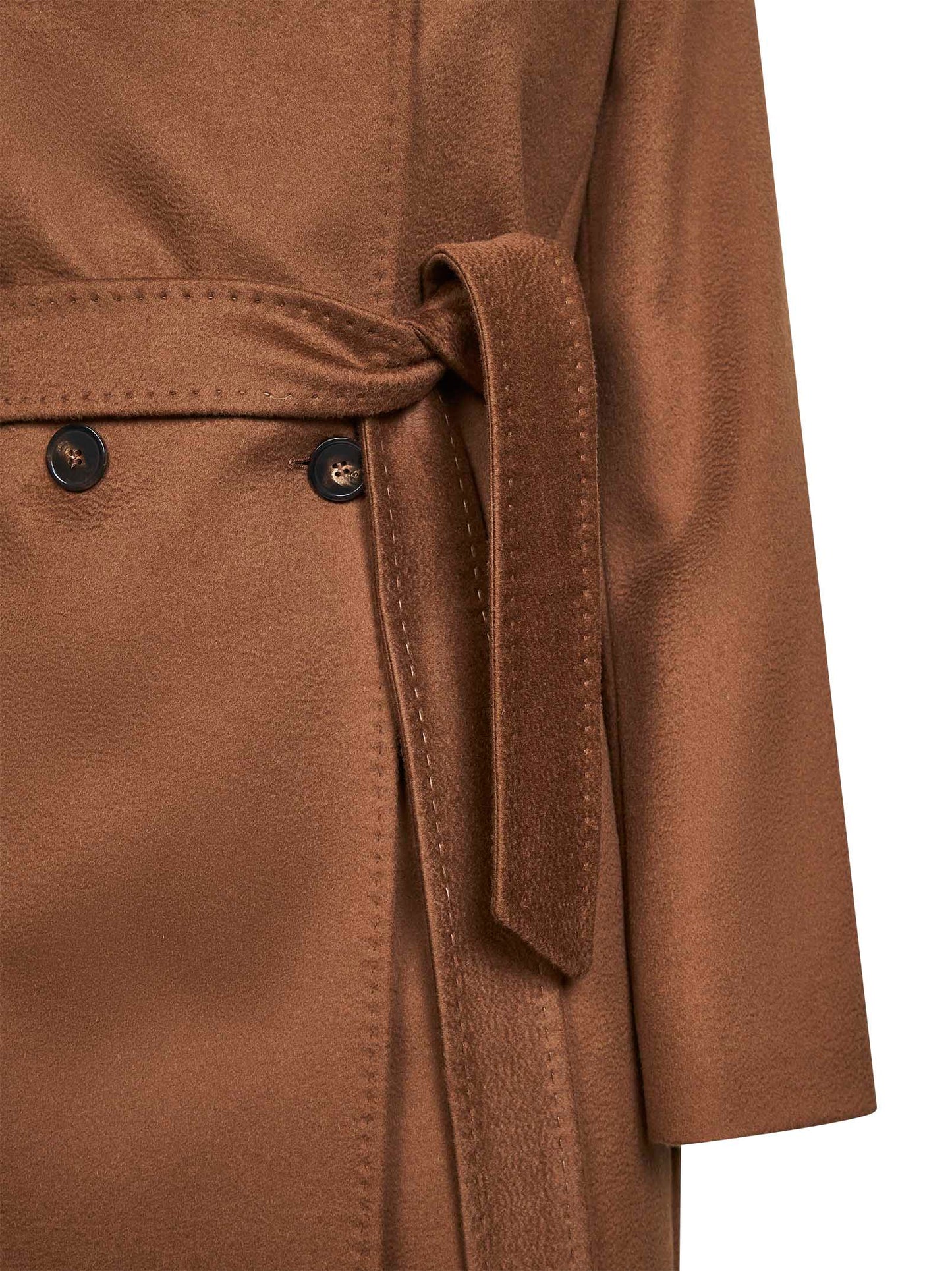 Camel wool broadcloth BCOLLAG wrap coat