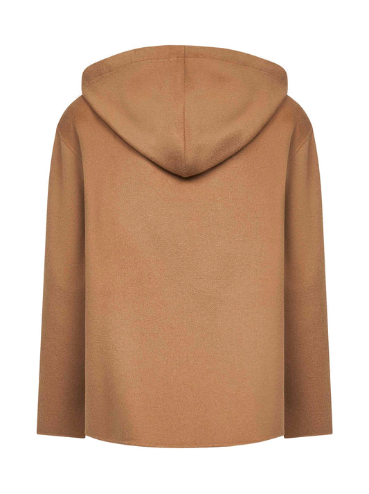 Camel drap double cloth MINA short jacket