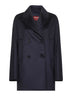 Blue broadcloth SHEREE double-breasted pea coat