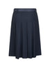 Gonna a pieghe GIMMY in saglia di lana stretch blu