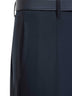 Gonna a pieghe GIMMY in saglia di lana stretch blu