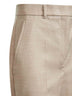 Pantaloni LAMBRO in flanella di lana stretch beige