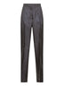 Blue printed twill FAUNA straight trousers