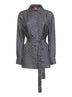 Camicia con cintura BOCCALE in twill stampato blu
