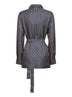 Camicia con cintura BOCCALE in twill stampato blu
