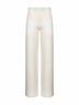 White stretch knit MARZIA straight trousers