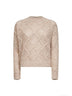 Maglia ELLADE in misto lana con paillettes beige