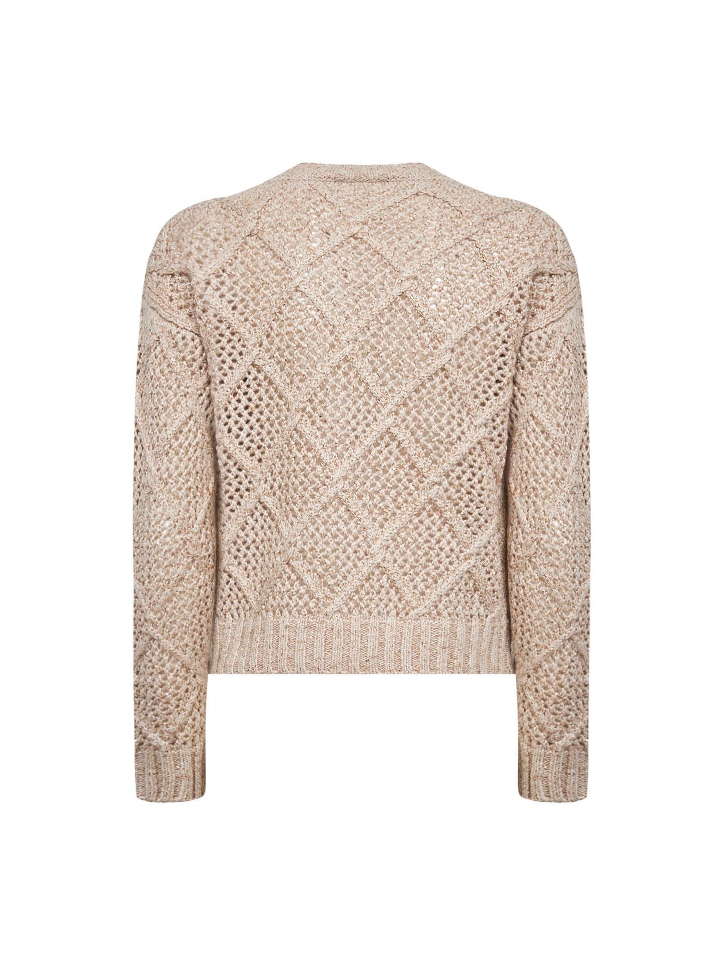 Maglia ELLADE in misto lana con paillettes beige