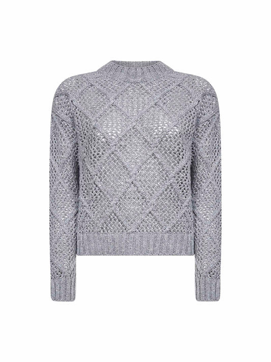 Maglia ELLADE in misto lana con paillettes grigio