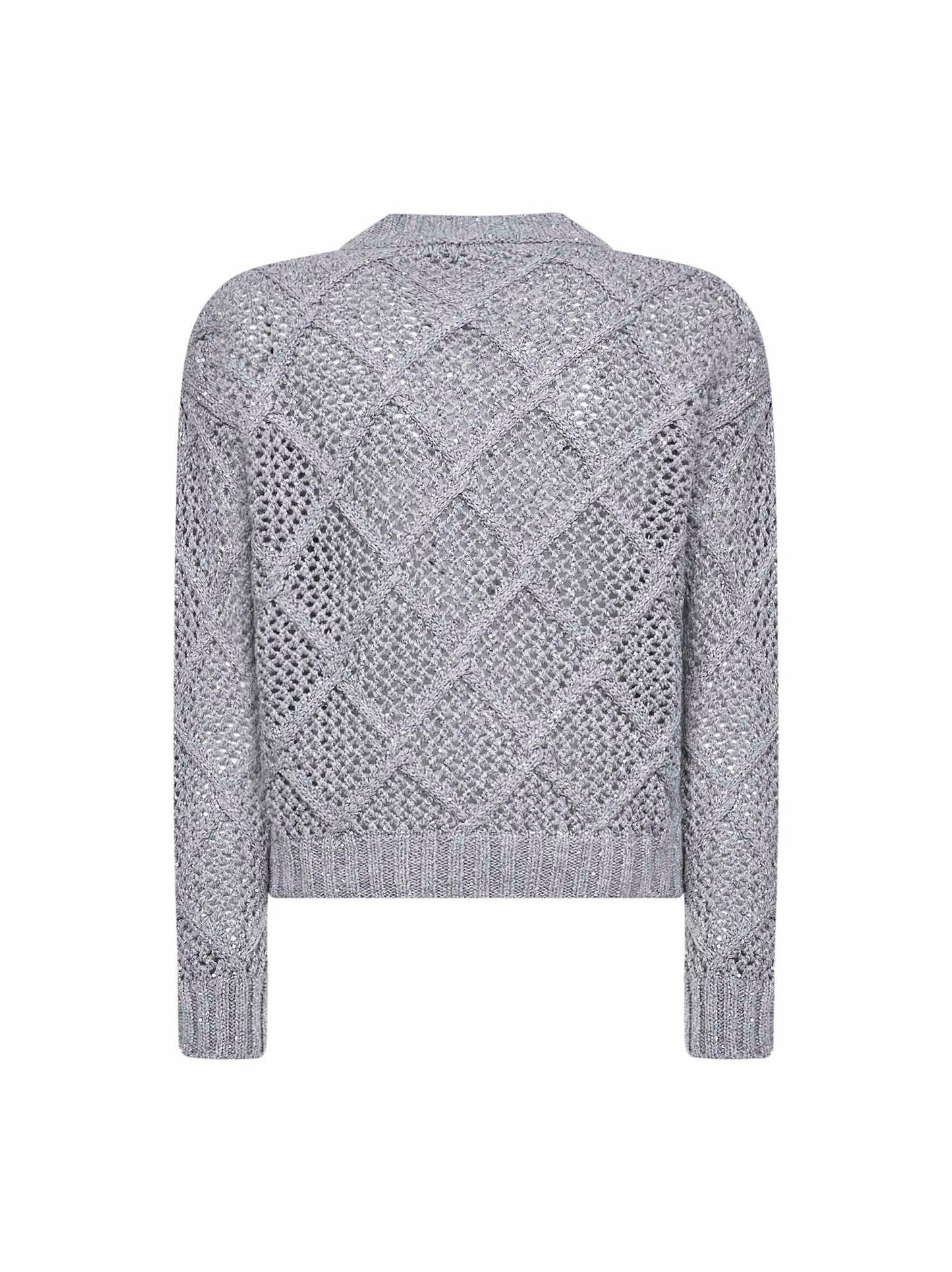 Maglia ELLADE in misto lana con paillettes grigio