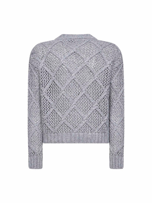 Maglia ELLADE in misto lana con paillettes grigio