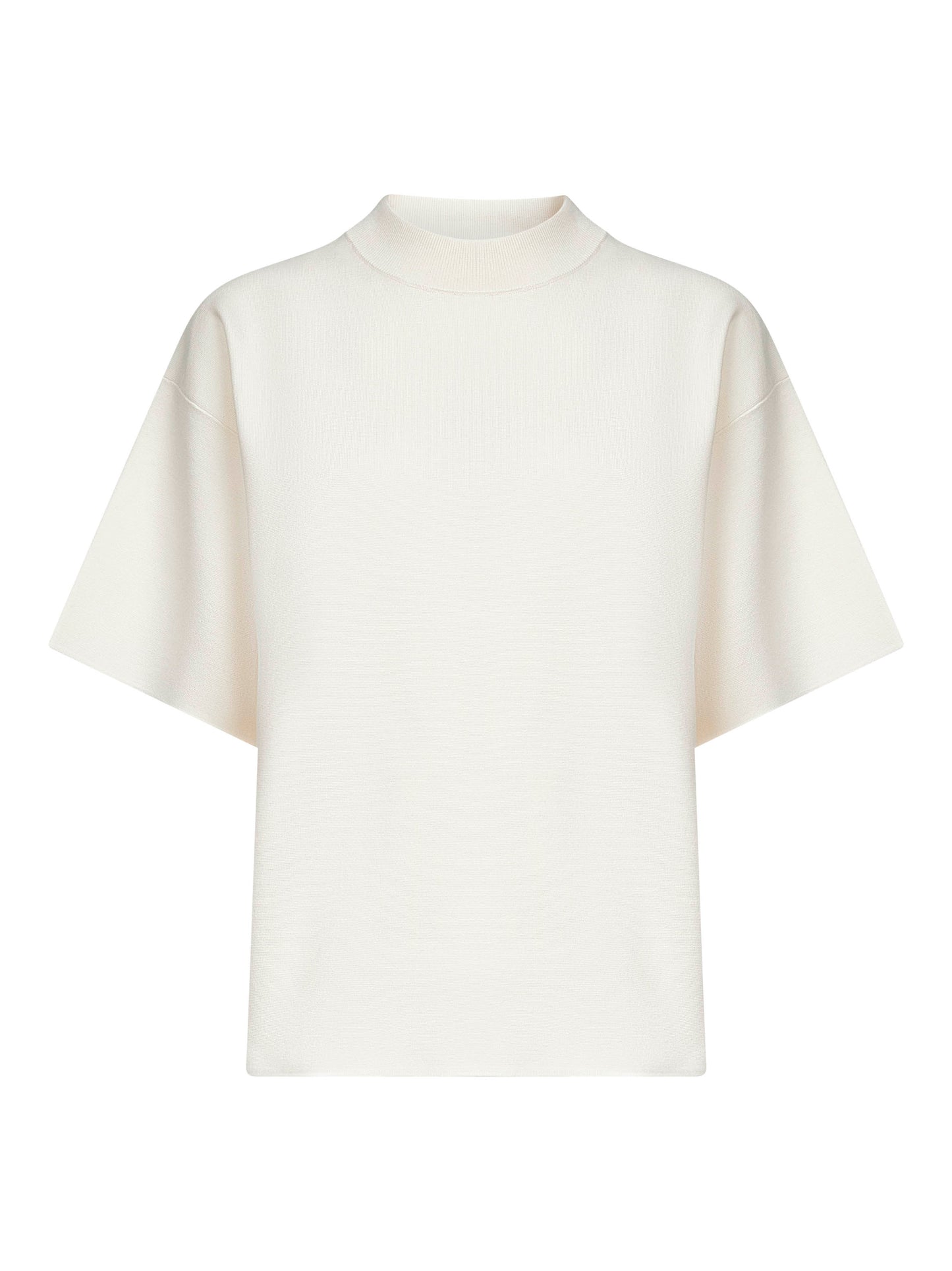 White viscose blend AMICI boxy sweater