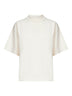 White viscose blend AMICI boxy sweater