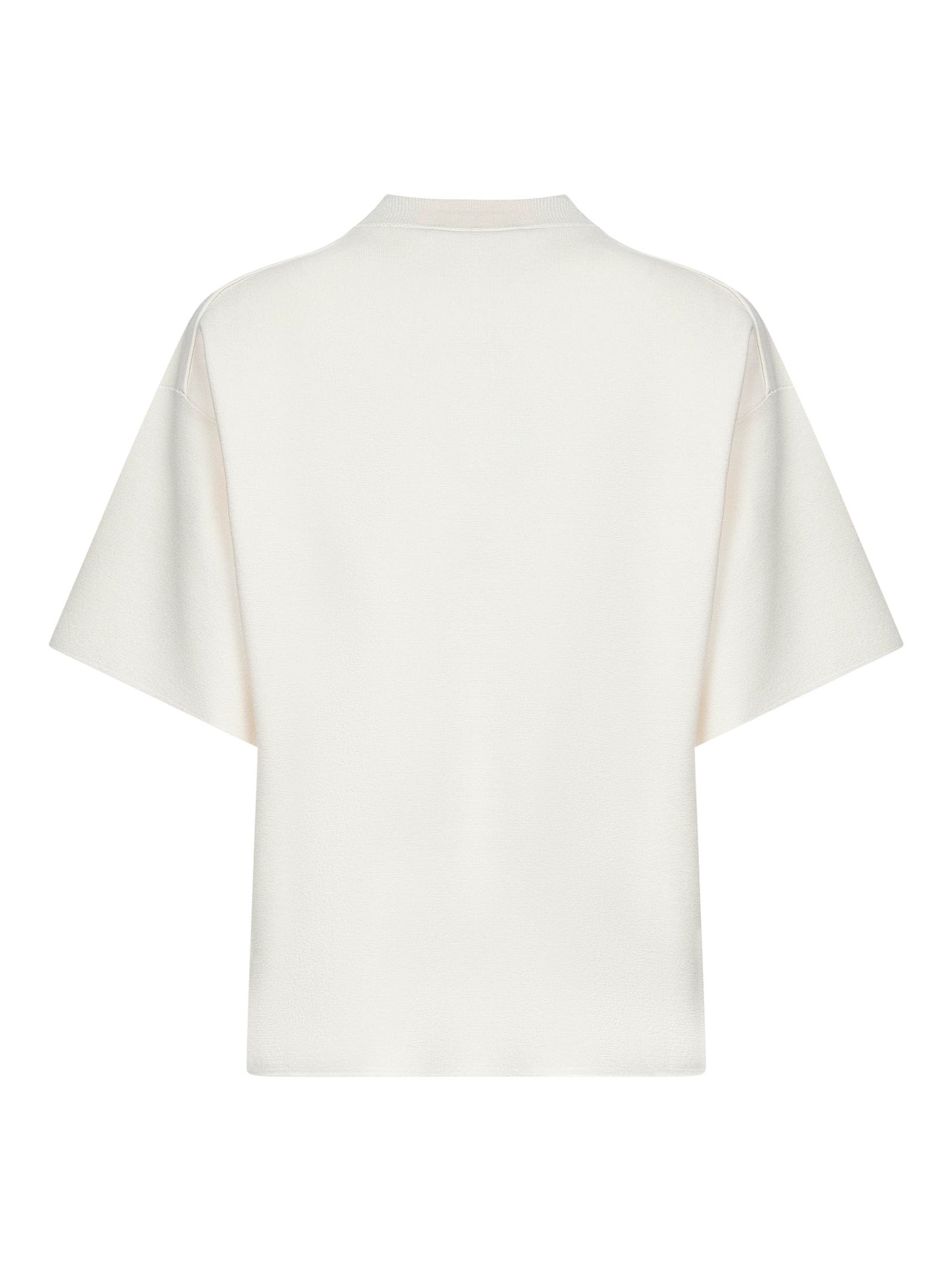 White viscose blend AMICI boxy sweater