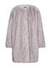 Cappotto EROS in tessuto effetto faux fur grigio