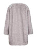 Cappotto EROS in tessuto effetto faux fur grigio