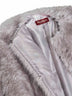 Cappotto EROS in tessuto effetto faux fur grigio