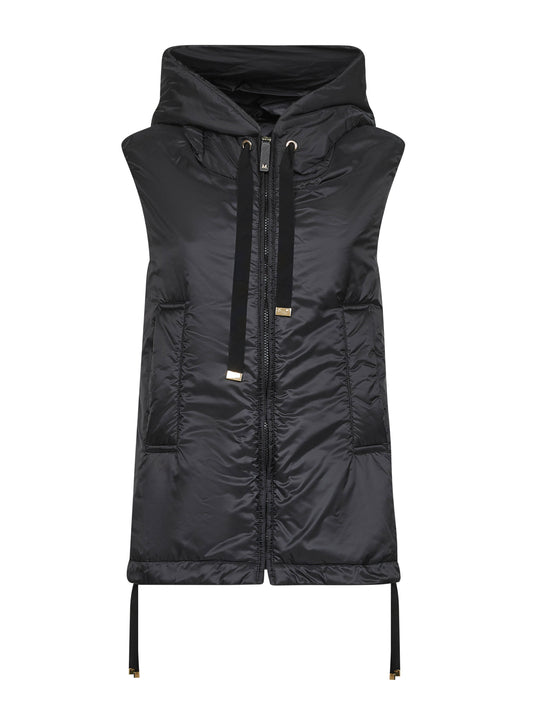 Black GREENGO padded hooded vest