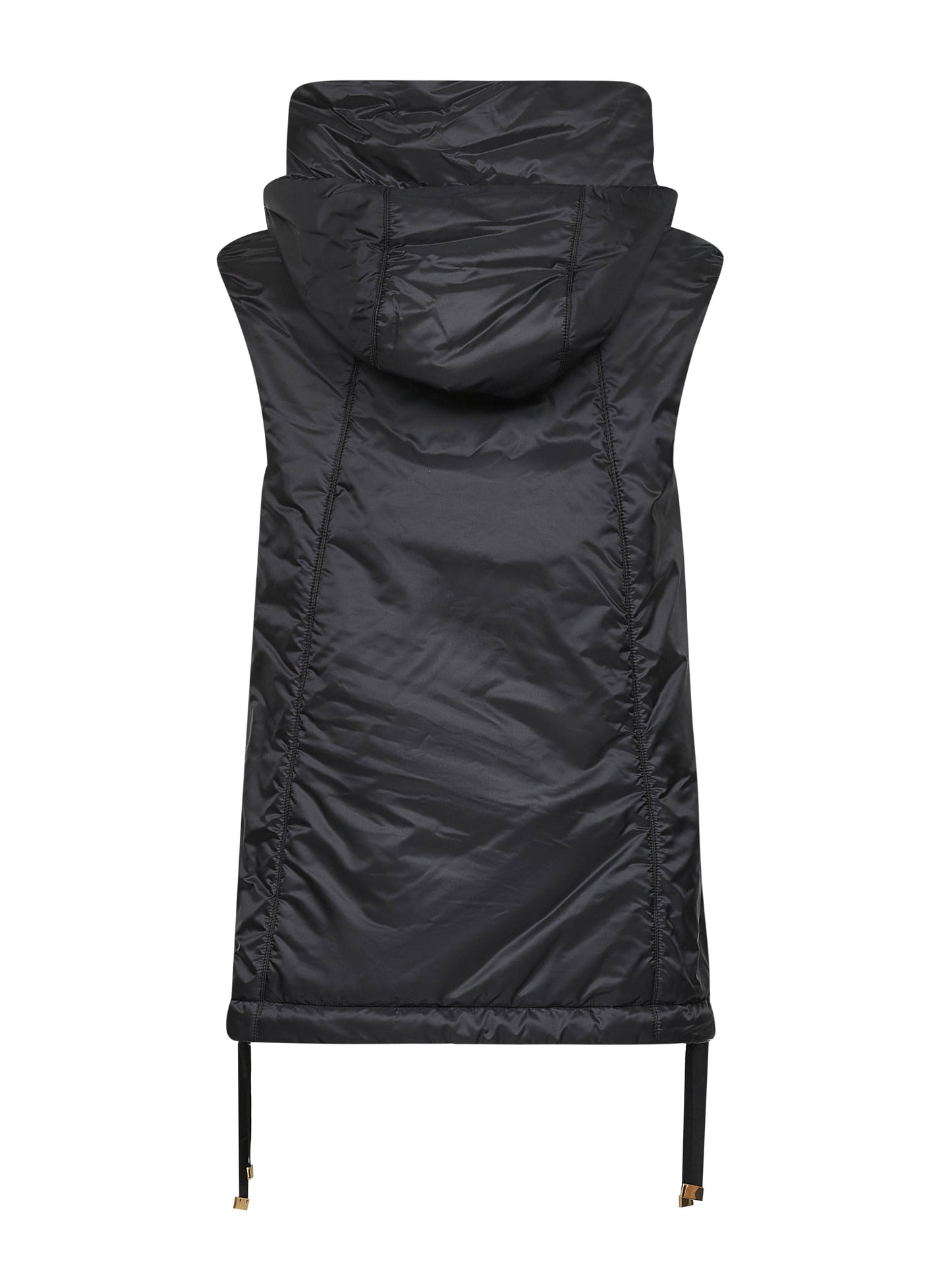 Gilet imbottito con cappuccio GREENGO nero