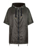 Black GREENCI hooded padded cape