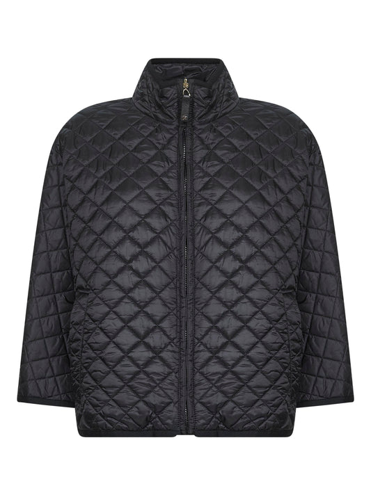 Black DELFINA padded reversible cape