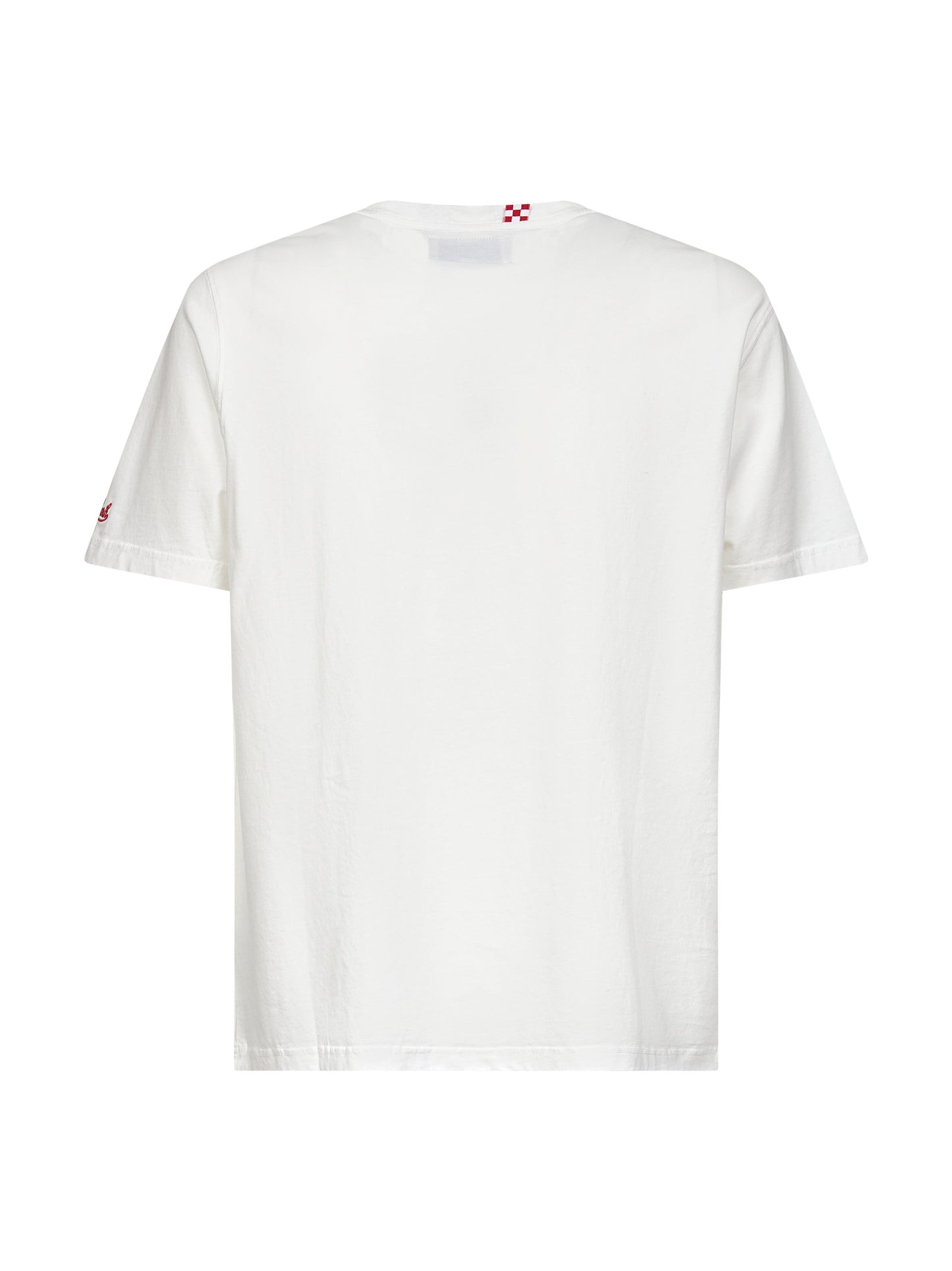 White printed and embroidered Arnott T-Shirt