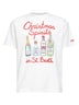 T-shirt Arnott stampata con ricamo bianca