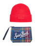Red beanie and pouch Christmas box