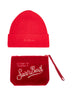 Christmas box rosso con berretto e pochette