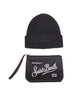 Christmas box nero con berretto e pochette<BR/>