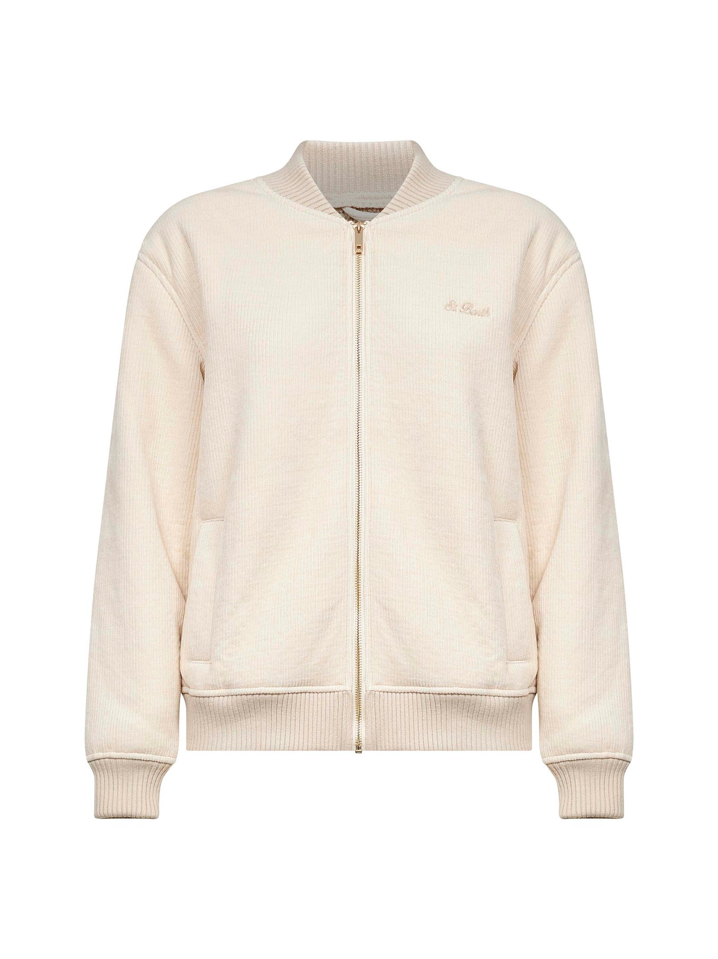 Bomber Celia in velluto a coste beige