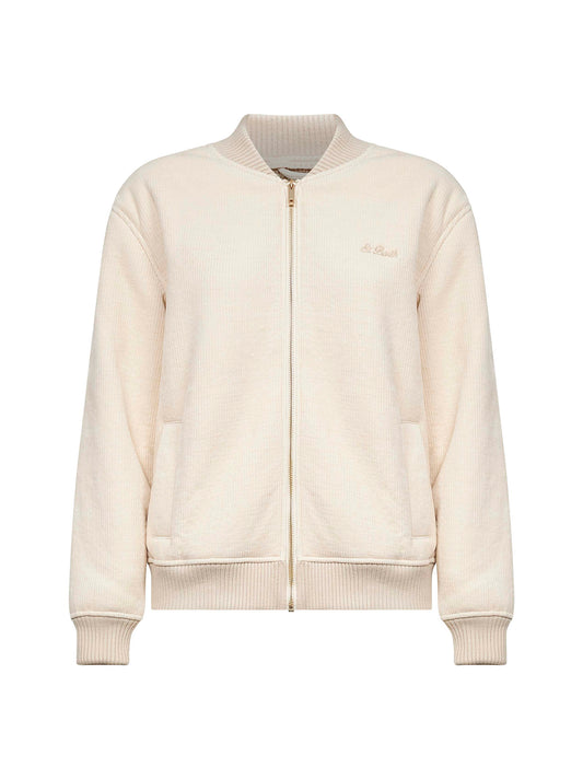 Bomber Celia in velluto a coste beige