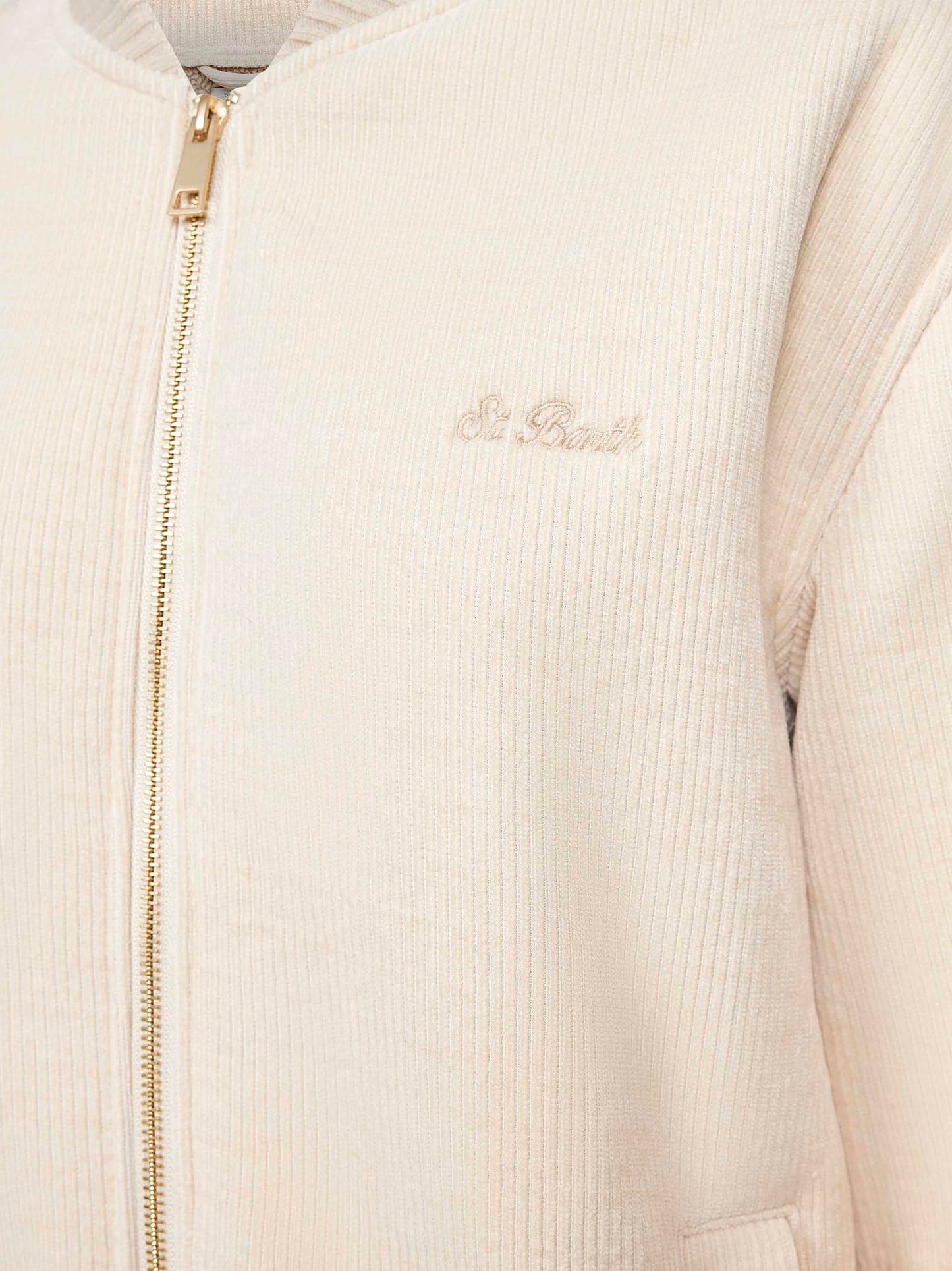 Bomber Celia in velluto a coste beige