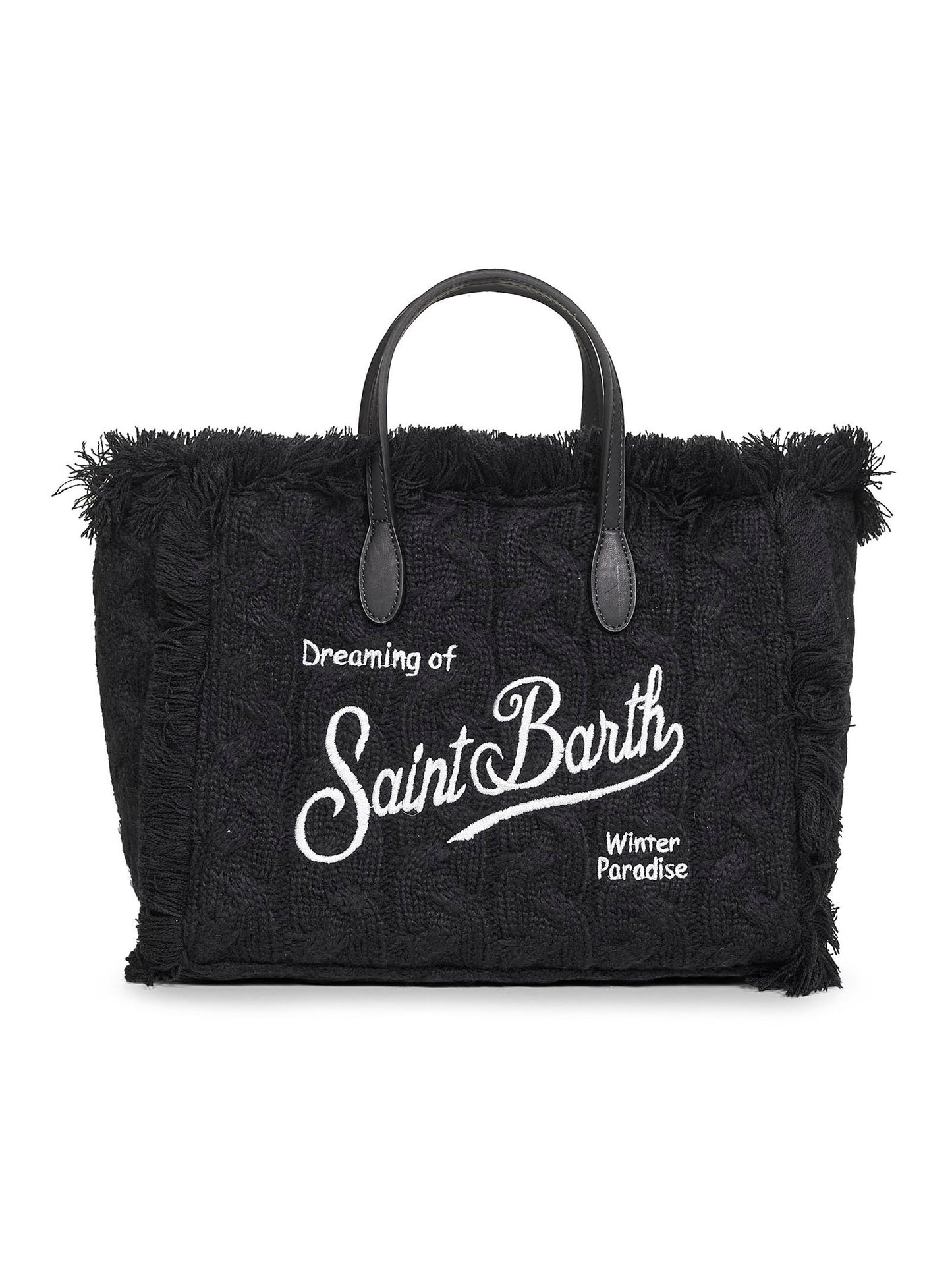 Borsa a mano Colette Wool Braid nera