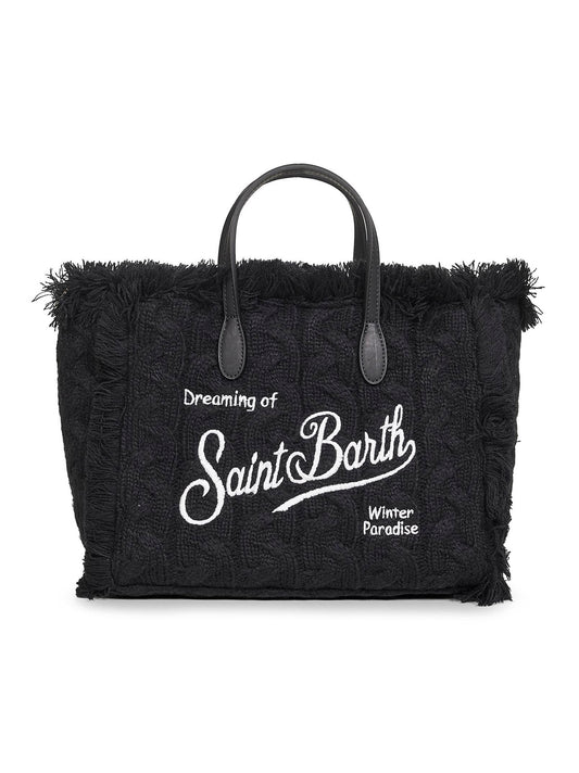 Borsa a mano Colette Wool Braid nera