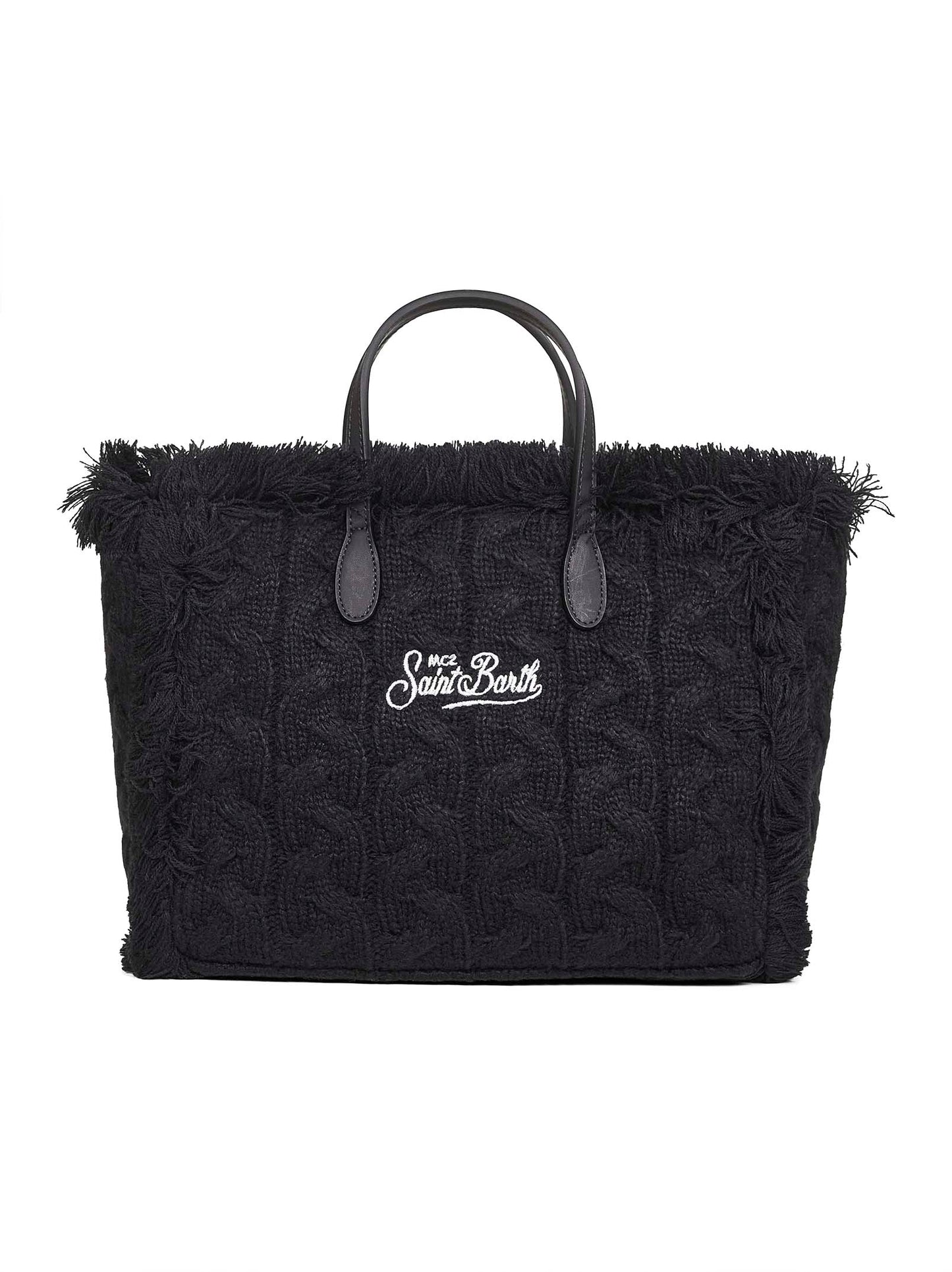 Borsa a mano Colette Wool Braid nera